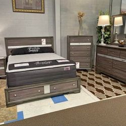 BRAND NEW FREE QUEEN PILLOW TOP MATTRESS AND BOXSPRING WITH BEDROOM SET SAME DAY DELIVERY 