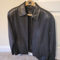Jos A. Bank Mens Leather Waist Jacket