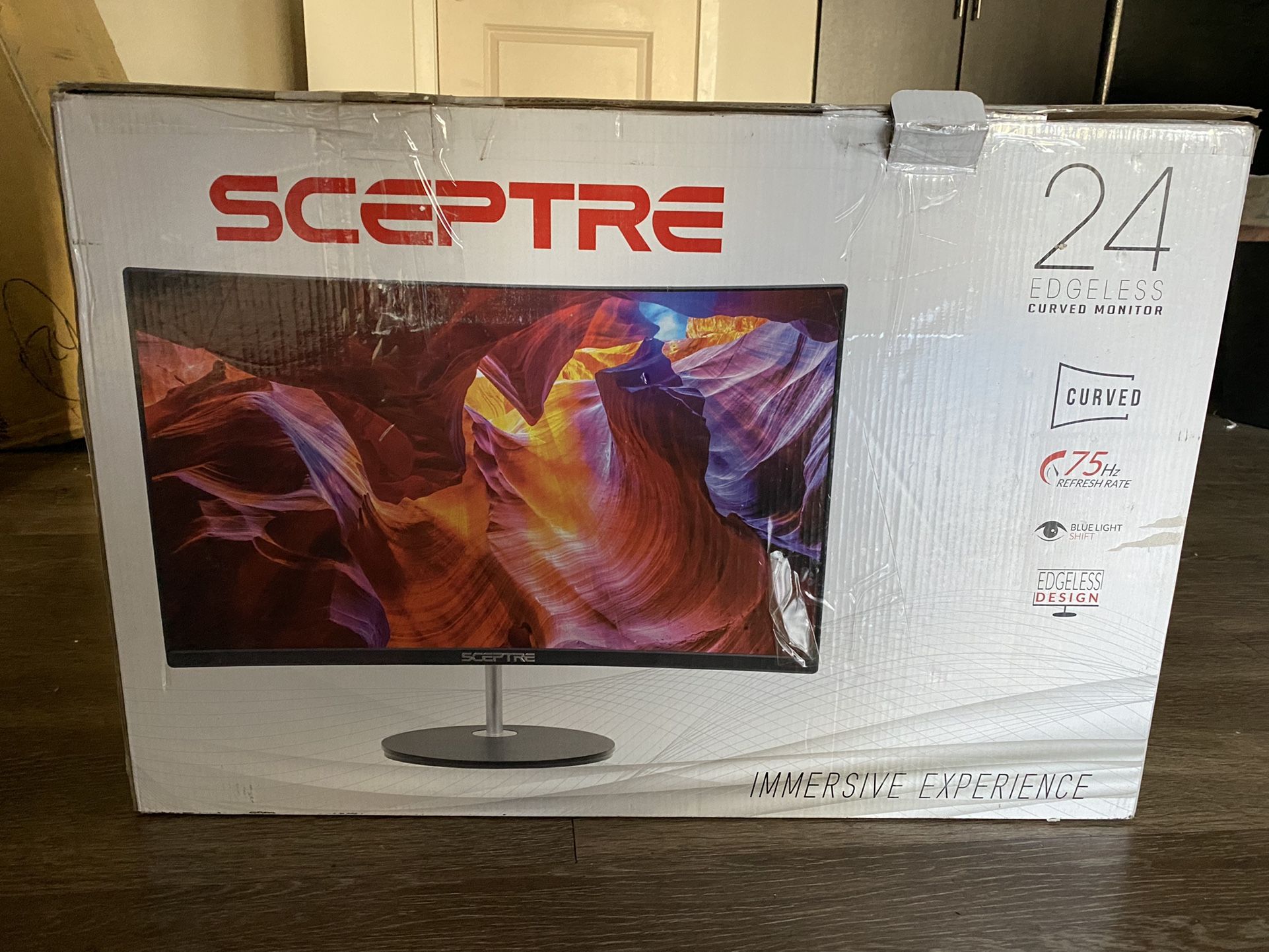 NEW SCEPTRE 24 Inch Curved 75HZ Gaming LED MONITOR full HD C248W 1902RN