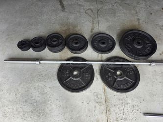 OLIMPIC WEIGHTS AND BAR