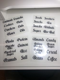 mDesign Kitchen Pantry Storage Organizer Labels