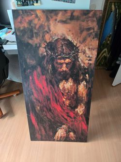 Large Religious Canvas Artwork Crown of Thorns Style