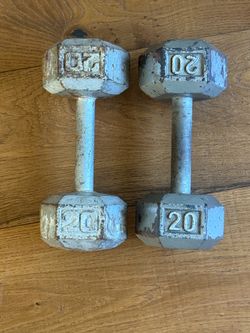 20 lb Cast Iron Hex Dumbbells – Pair (40 lbs Total)