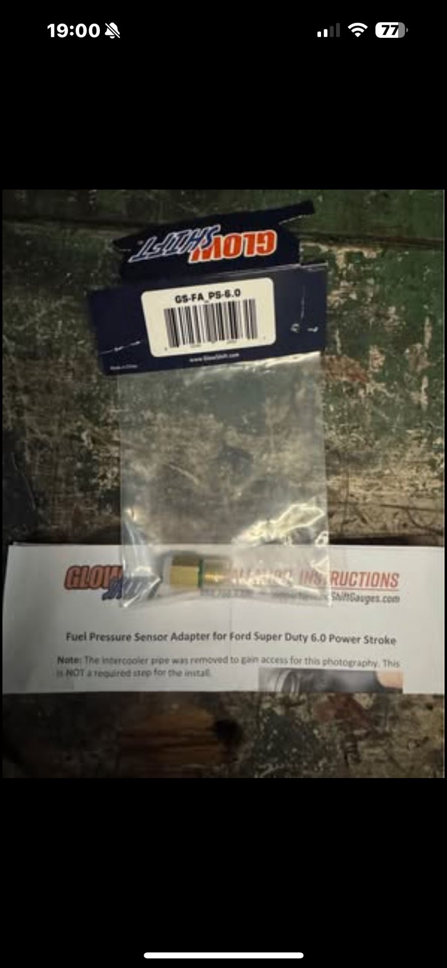 Glowshift 6.0 Powerstroke Fuel Pressure Adapter