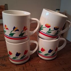 Vintage Tulip Coffee Mugs