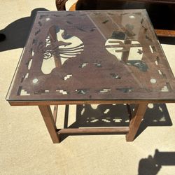 One Of A kind Metal End Table