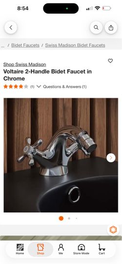 Swiss Madison Voltaire 2-Handle Bidet Faucet Chrome