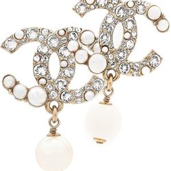 Women Gold Fashion Imitation Pearl Drop Stud Floral Dangle Earrings