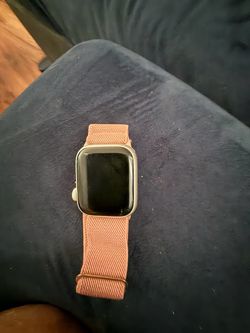 Apple Watch with Pink Woven Band 8 series only for parts