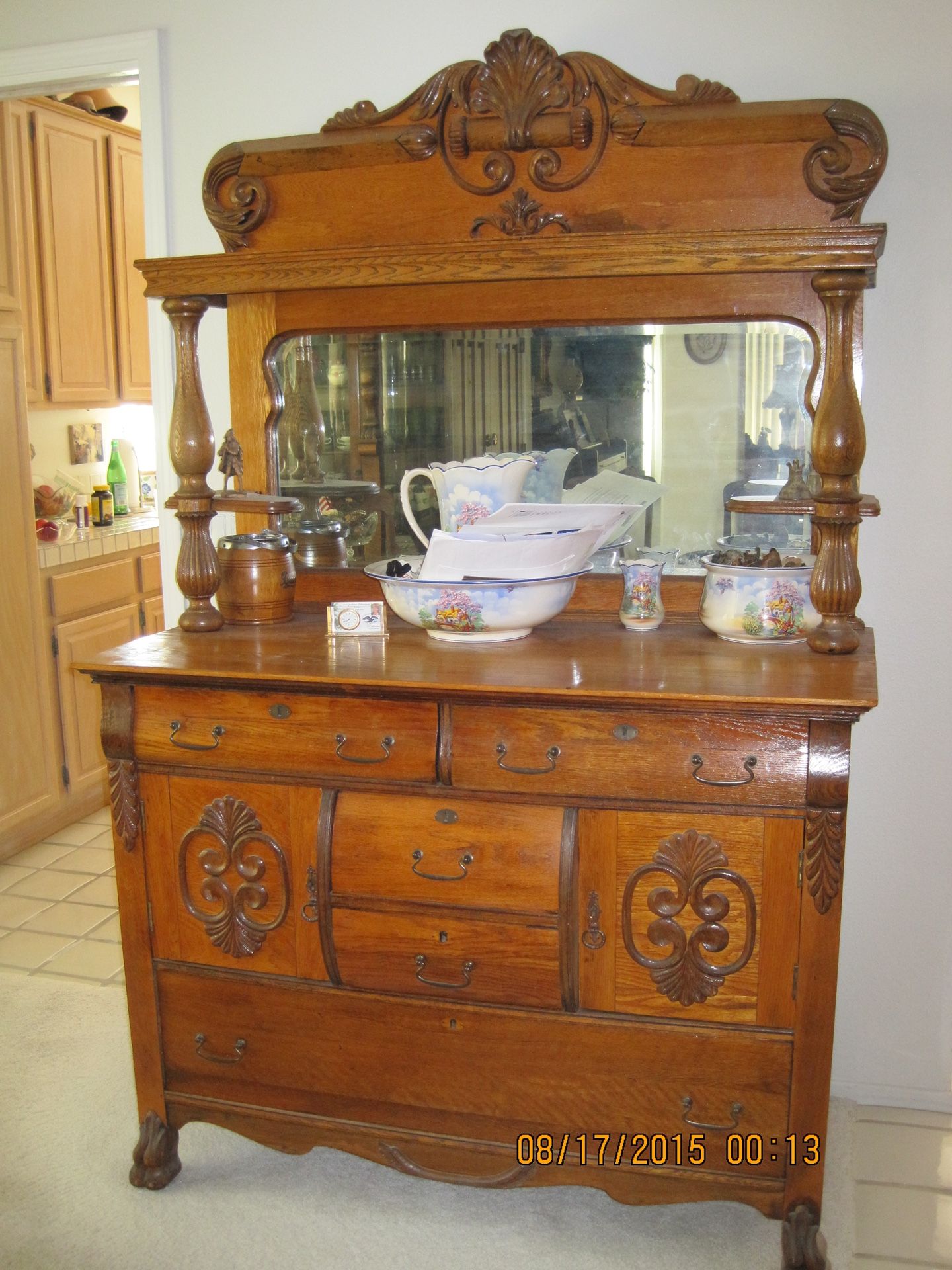 Antique Oak Buffet