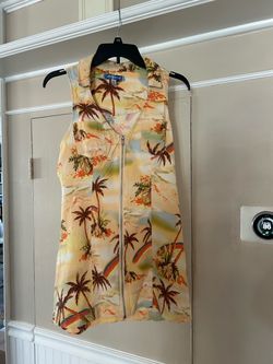 Urban Outfitters Tropical Print Zip-Up Mini Dress XS