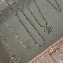 Silver Toned Necklaces, With Various Designs