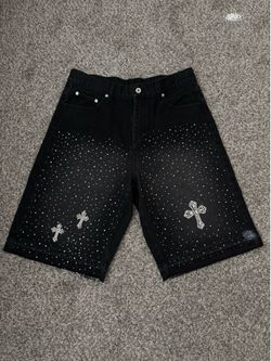 Crosses denim shorts (size medium)