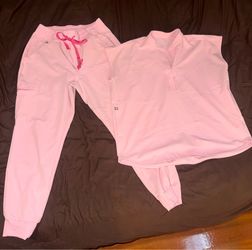 Figs Fight Club Pink Scrubs