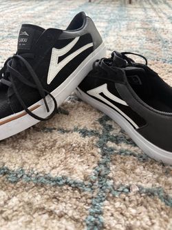 Lakai Black & White Skate Shoes – Size 9.5