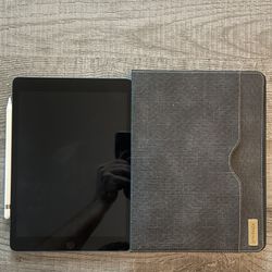 iPad 9th Generation With Case And Apple Pencil