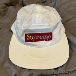 Supreme White Twill Camp Cap