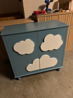 Brand new Kids Blue Cabinet with Cloud Detail