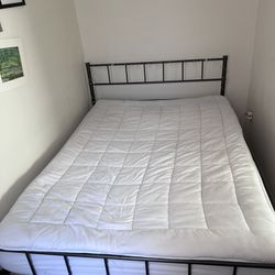 Full XL Bed, With Frame, Mattress Pad, Foam, And Mattress 