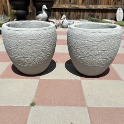 New Flower Pots Made Out Of Cement Perfect Gift 