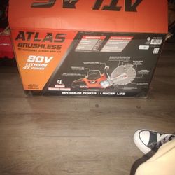 Atlas Brushless 9" Cordless Cut Off Saw Kit 80V Lithium 4X Power