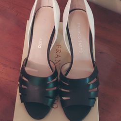 Ladies Franco Sarto Black & White Heels Size 6 1/2