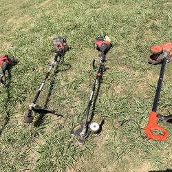 4 Weed eaters (Gas & Electric) + Trimmer* Used 