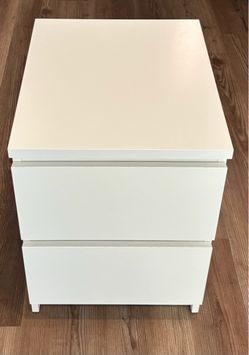 White 2-Drawer Dresser Nightstand