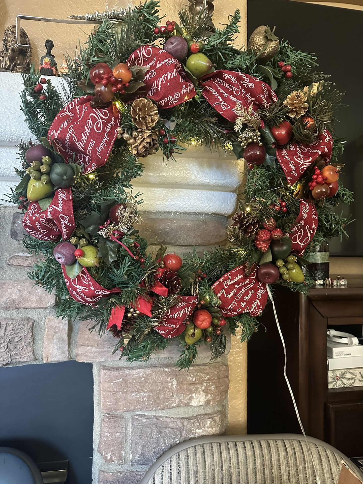 Handmade battery operated wreath