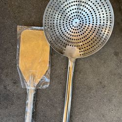 Pala De Acero Inoxidable Con Coladera De Acero