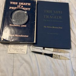 JFK Collectibles Paperweight Pens Books