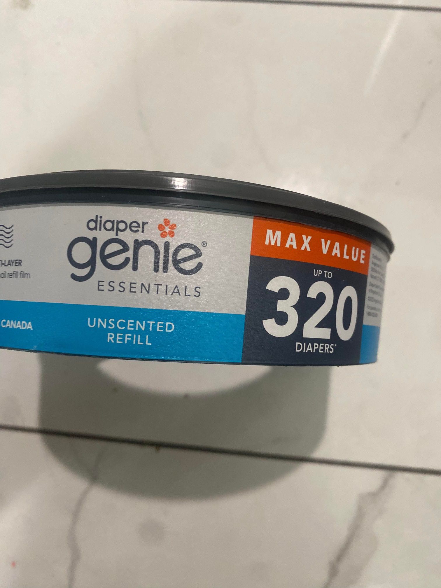 Diaper Genie Essentials Unscented Refill - Playtex - Up to 320 Diapers