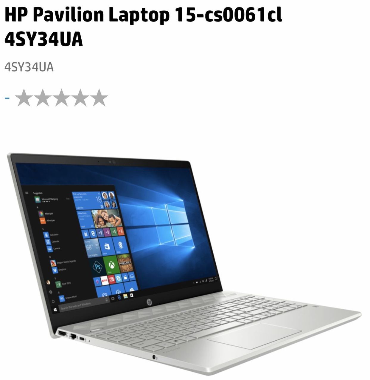 HP Pavilion Laptop i7 touchscreen Win10