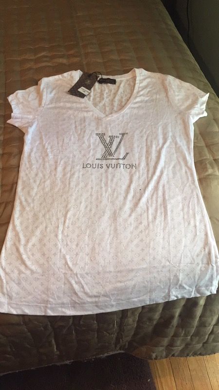 Louis Vuitton white bling shirt