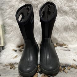 Bogs classic ha Kids Black Waterproof Boots Size 3 youth