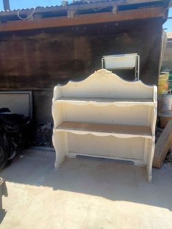 White hutch shelf