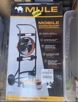 Mule Hand Truck 5-in-1 Mobile Workshop Dolly with Integrated 3-Speed Fan and LED Light