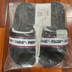 PUMA Big Boys Cool Cat Stripe Repeat Slide Sandals  Little/Big Kids-5Y