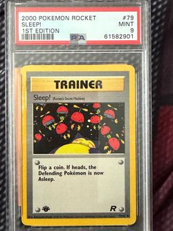 PSA 9 Pokémon Sleep! 1st Edition Team Rocket 79/82