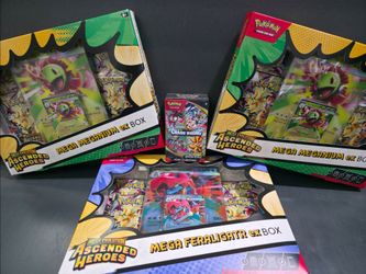 Sealed Ascending Mega ex Boxes & Chaos Booster Bundle