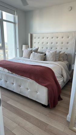 King bed with Tall frame, remote controlled platform & usb ports
