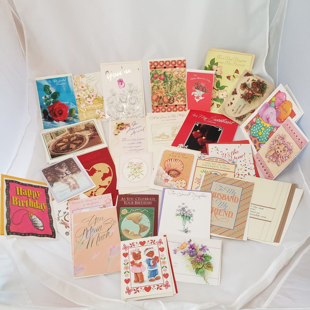 Greeting Cards 36 Assorted Hallmark Gibson Amer. Greetings