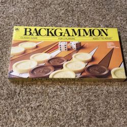 1993 Golden Classic Games Backgammon Board Game. New, unopened!