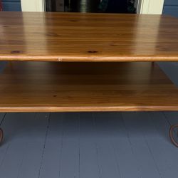 Rustic Wood & Iron Coffee Table – $60 (NE Portland, OR)