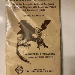 Dungeons and Dragons Monsters and Treasure Vol. 2 Of 3 Booklets No
