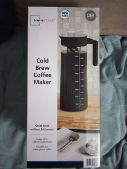 Mainstays 1.8L Cold Brew Concentrate  Glass Pitcher, Mesh Filter