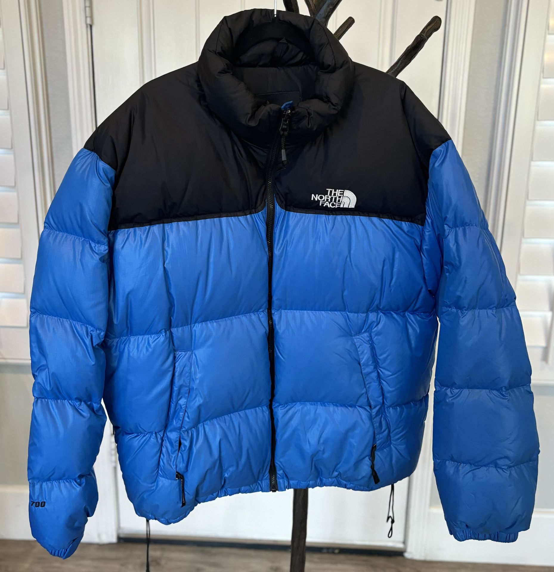 Vintage 90s Men's XXL Blue The North Face Nupste 700 Goose Down Puffer Jacket