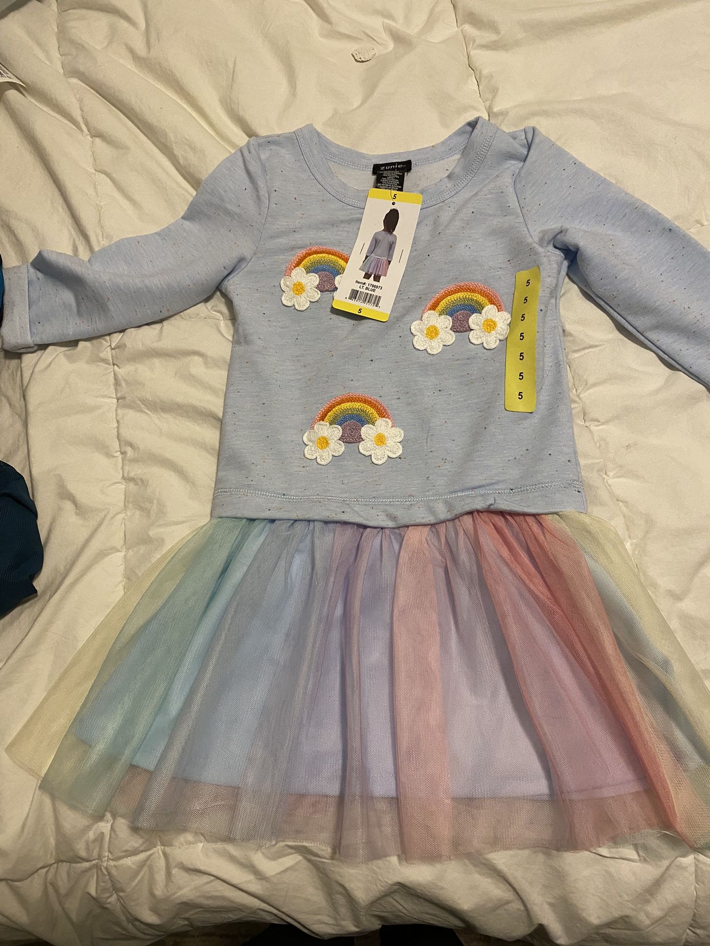 Zunie Rainbow Tutu Dress 5T. New with tags. Located in North Park 92104