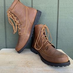 Timberland Attleboro Mid Lace Boot Wheat Full Grain Leather A5YQS Mens Size 12