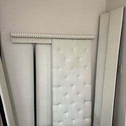 Queen Tufted Bed And Memory Foam Mattresss